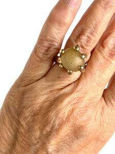 Small gobi agate specimen ring