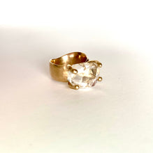 herkimer set in 14k gold ring