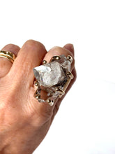 Herkimer Diamond Cluster Bronze Ring