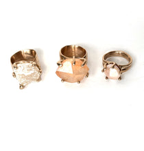 Chalcedony claw-set ring