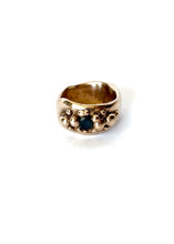 Blue sapphire bubble ring