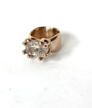 Natural Topaz with Mica bronze ring