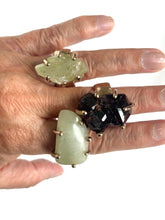 Jade claw set in bronze ring