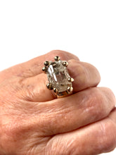 Natural Topaz with Mica bronze ring