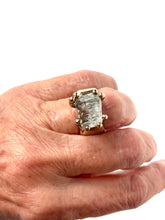 Aquamarine bronze ring
