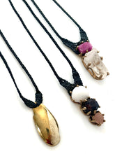 triple stone necklace