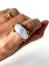 Oval Rainbow MoonstoneBronze Ring