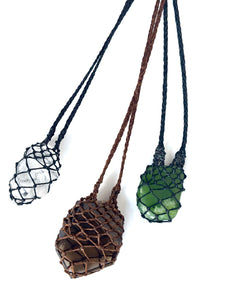 Green Jade netted necklace