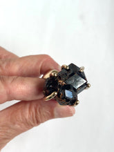 Natural Garnet bronze ring