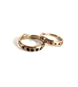 Blue sapphire thin ring
