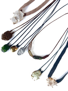 Brown/green Lucky charm necklace