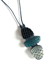 Black Tourmaline, Aquamarine & Topaz necklace