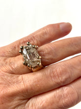 Natural Topaz with Mica bronze ring