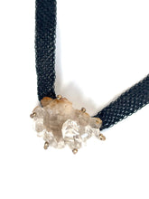 Quartz cluster macramé necklace