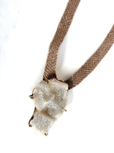 Druzy covered fluorite necklace