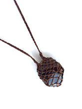 Polished smoky quartz necklace