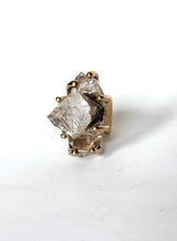 Herkimer Diamond Cluster Bronze Ring