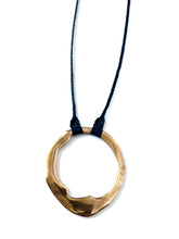 Bronze large circle necklace
