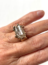 Natural Topaz with Mica bronze ring