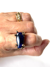 Blue Azurite Bronze Ring