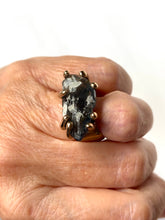 Indicolite in Quartz Bronze Ring