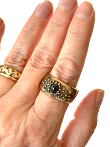 Large rose cut sapphire ring