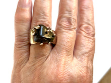 tigers eye bronze claw-set ring