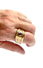 Ruby wide wabi sabi ring